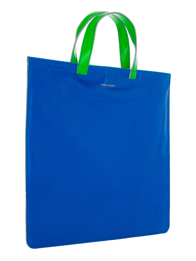 Comme Des Garçons Fluo Slim Tote In Blu Orange