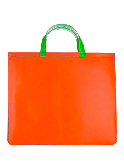 Comme Des Garçons Fluo Slim Tote In Blu Orange