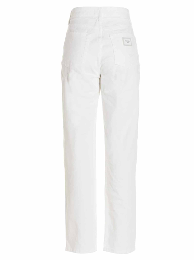 Shop Dolce & Gabbana Jeans In Bianco Ottico