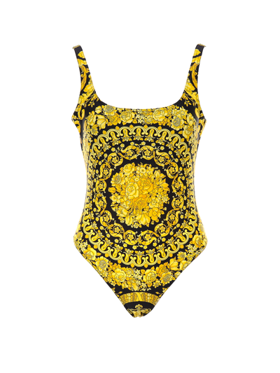 Shop Versace Swimsuit In Giallo