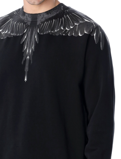 Shop Marcelo Burlon County Of Milan Icon Wings Sweatshirt In Nero