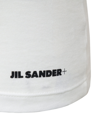 Shop Jil Sander White Jersey Tank Top With Logo