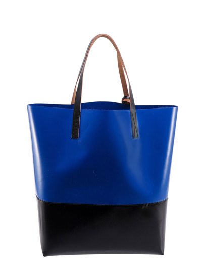 Shop Marni Shoulder Bag In Black/blue