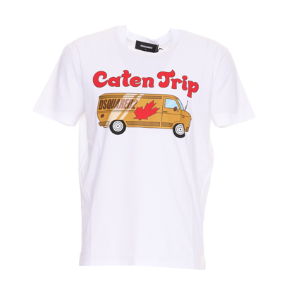 Shop Dsquared2 Caten Trip T-shirt In White