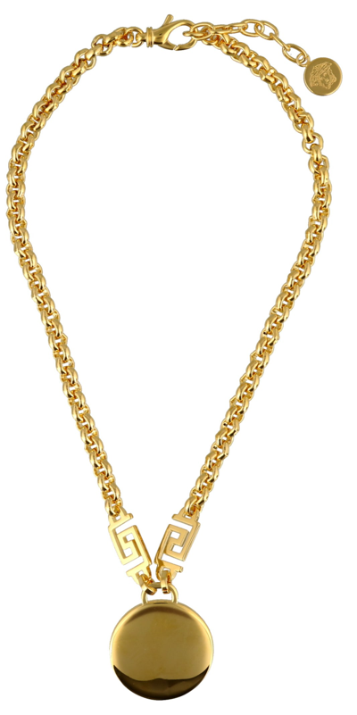 Shop Versace Medusa Icon Necklace In Gold