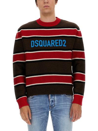 Shop Dsquared2 Jersey With Logo In Red