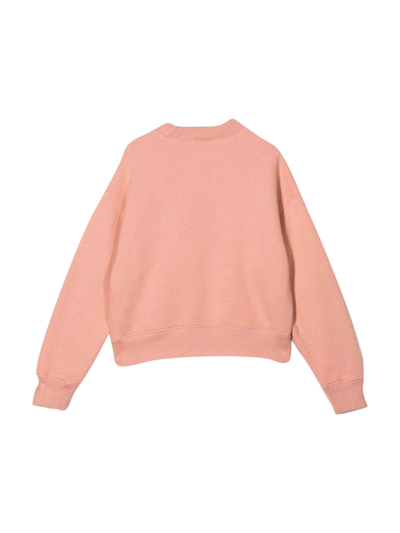 Shop Palm Angels Girl Sweatshirt Print With Teddy In Pink Brown