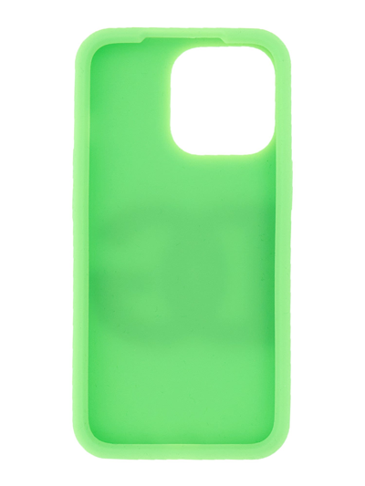 Shop Dolce & Gabbana 13 Pro Cover With Logo In Verde Fluo/nero