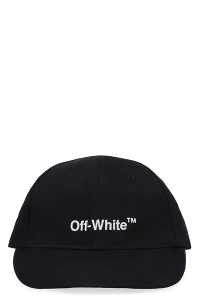 Shop Off-white Helvetica Baseball Cap In Nero