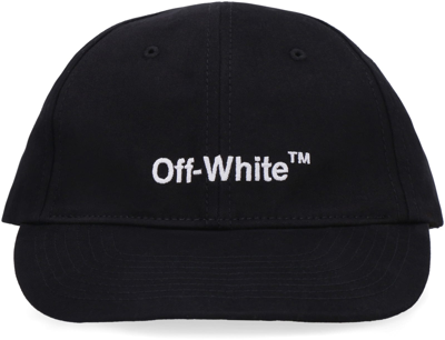 Shop Off-white Helvetica Baseball Cap In Nero