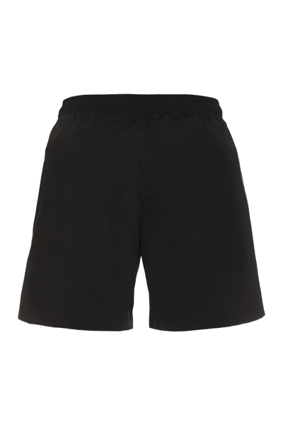 Shop Off-white Nylon Swim Shorts In Black White