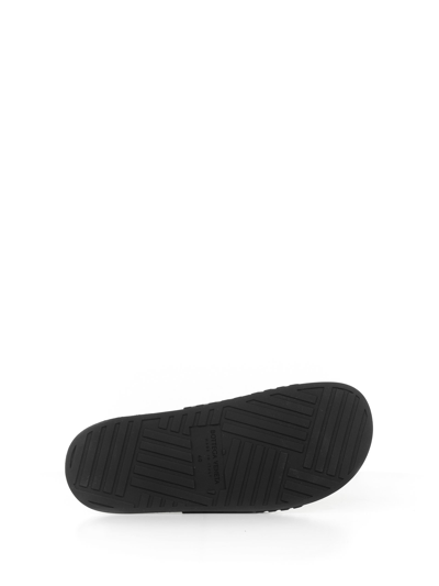 Shop Bottega Veneta Logo Sole Sliders In Nero