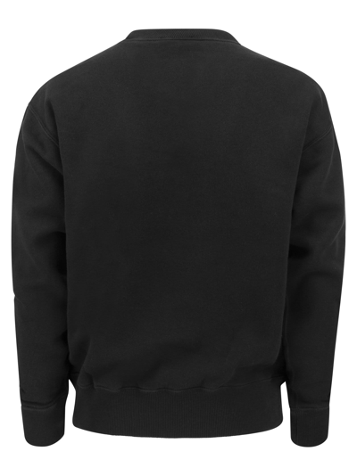 Shop Polo Ralph Lauren Crewneck Cotton Sweatshirt In Nero