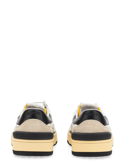Shop Lanvin Sneaker Clay Low Top In Bianco/nero