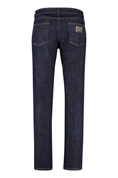 Shop Dolce & Gabbana Slim Fit Jeans In Blu