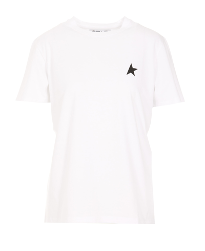 Shop Golden Goose Star Logo T-shirt In Optic White/black