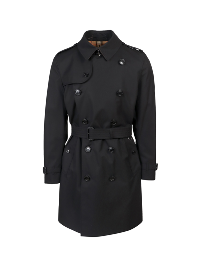 Shop Burberry Trench Coat In Black