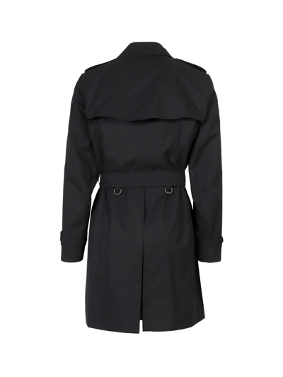 Shop Burberry Trench Coat In Black