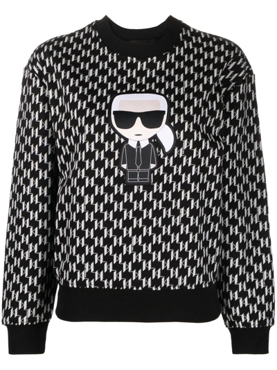 Shop Karl Lagerfeld K/ikonic Sweatshirt In Black