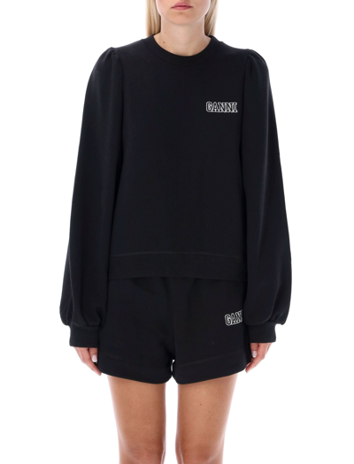 Shop Ganni Isoli Sweatshirt In Black