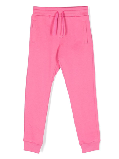 Shop Dolce & Gabbana Logo Tracksuit Bottoms In Pink