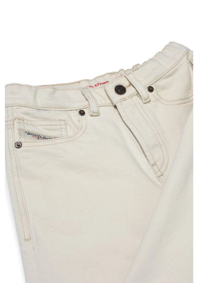 Shop Diesel Mid-rise Straight Jeans In Cream