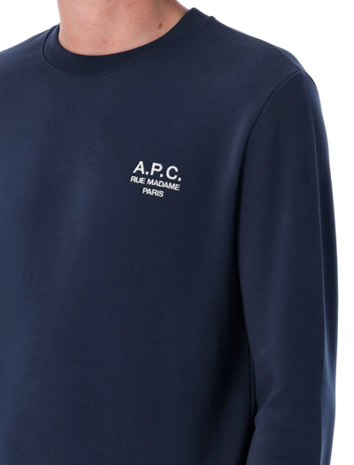 Shop Apc Rider Crewneck In Marine