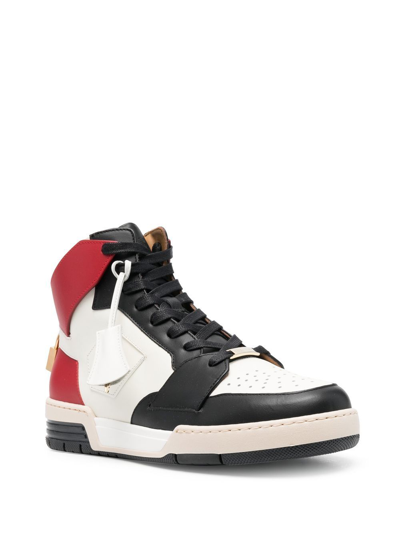 Buscemi High-top Colour-block Sneakers In White