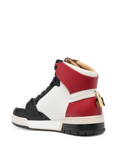 Buscemi High-top Colour-block Sneakers In White