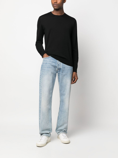 Shop Pal Zileri Crew-neck Wool Jumper In Black