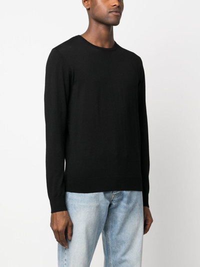 Shop Pal Zileri Crew-neck Wool Jumper In Black