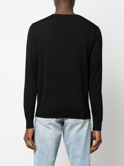 Shop Pal Zileri Crew-neck Wool Jumper In Black