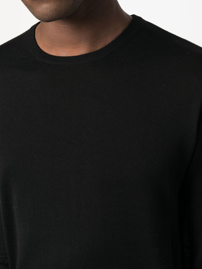 Shop Pal Zileri Crew-neck Wool Jumper In Black