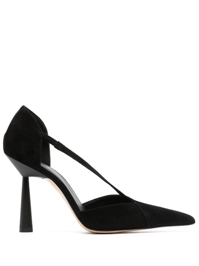 Gia Borghini Black Suede Rosie 34 Pumps In Black
