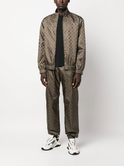 Misbhv Monogram Nylon Track Jacket Olive Green In Green