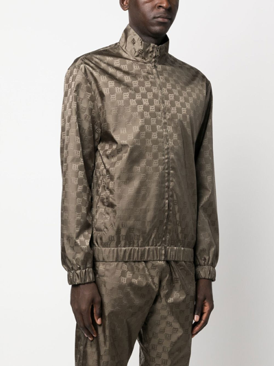 Misbhv Monogram Nylon Track Jacket Olive Green In Green