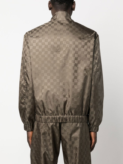 Misbhv Monogram Nylon Track Jacket Olive Green In Green