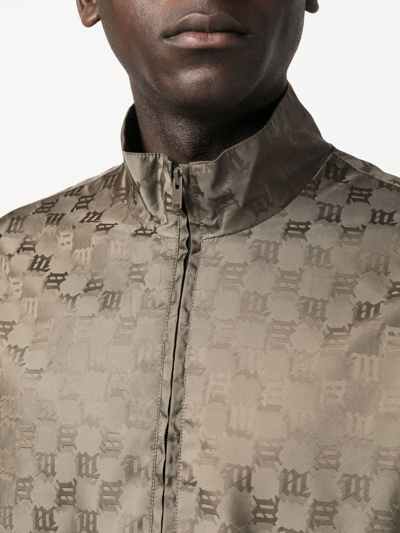 Misbhv Monogram Nylon Track Jacket Olive Green In Green