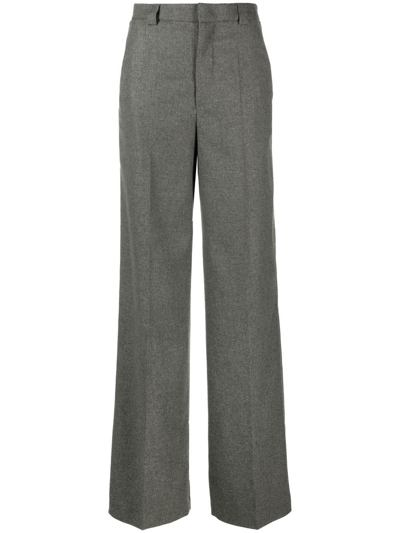 Shop Red Valentino High-waisted Tailored Trousers In Grey