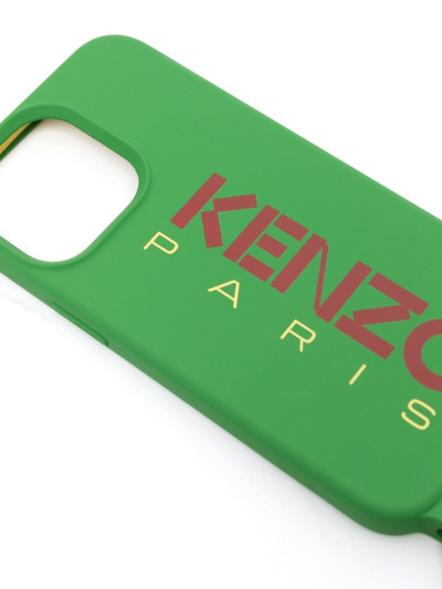 Shop Kenzo Logo-print Iphone 13 Pro Case In Green