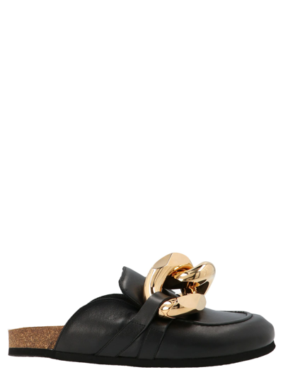 Shop Jw Anderson Chain Loafer Mules In Black