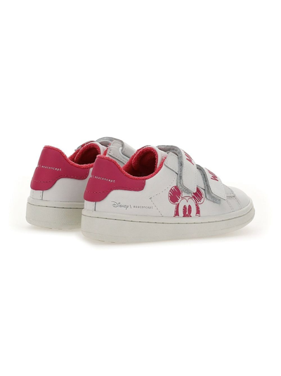 Shop Moa Mickey Touch-strap Sneakers In White