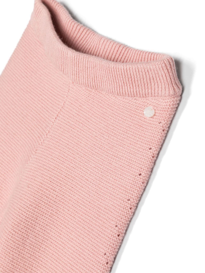 Shop Tartine Et Chocolat Purl-knit Track Pants In Pink