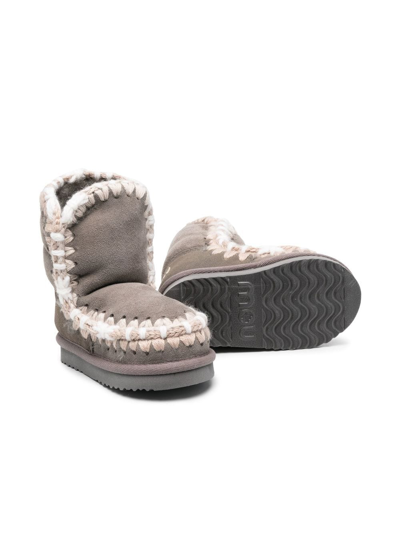 Mou Eskimo Ankle Boots In Grey