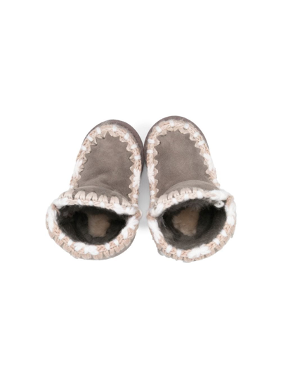 Mou Eskimo Ankle Boots In Grey