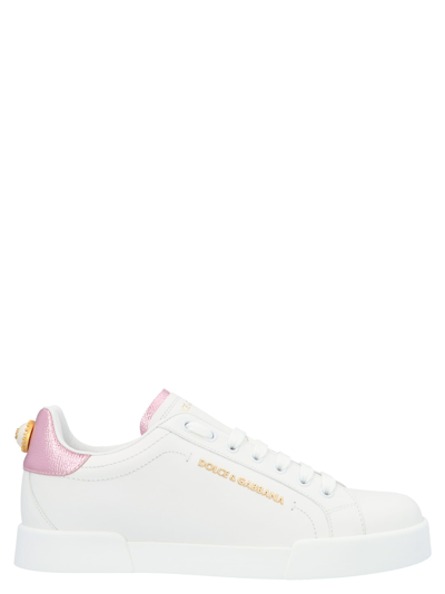 Shop Dolce & Gabbana Portofino Sneakers In Pink