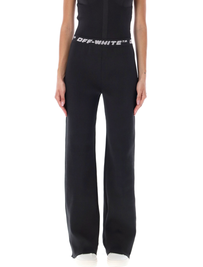 Shop Off-white Logo Band Pant In Black