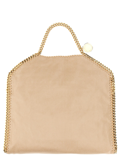 Shop Stella Mccartney Falabella Fold Over Bag In Neutrals