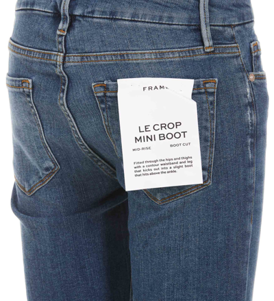 Shop Frame Le Crop Mini Boot Denim Jeans In Blue