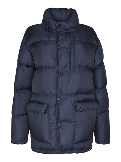 Shop Aspesi High-neck Puffer Jacket In Blu